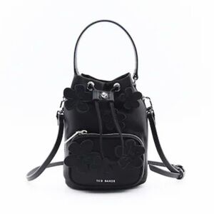 Ted Baker Black Mini Bag with Floral Design